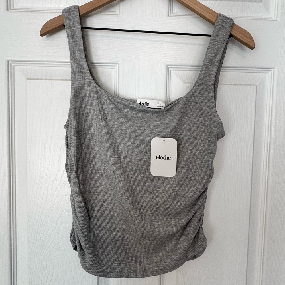 Elodie‎ gray ribbed tank top NWT size XL